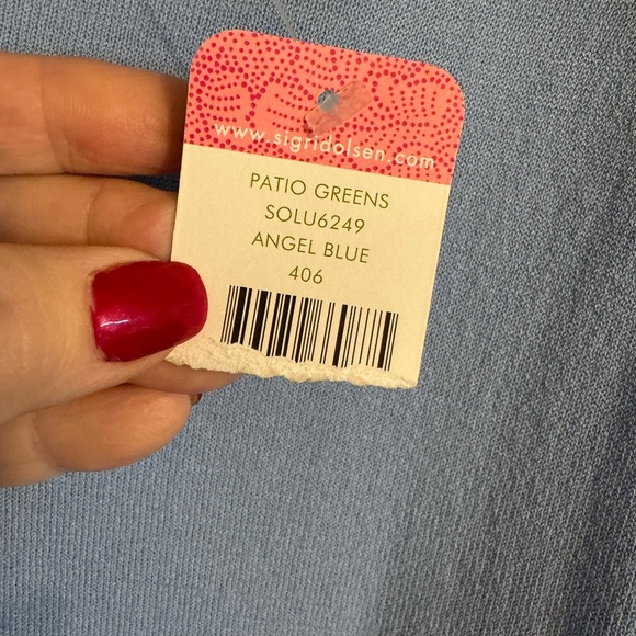 NWT Sigrid Olsen GORGEOUS  Light Blue Top w Floral PIN  PLUS: 2X    #4 - Picture 7 of 9